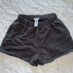 GARAGE Grey Athletic Shorts Soft Elastic Waist